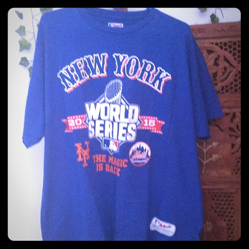 Blue New York Mets world series t-shirt authentic